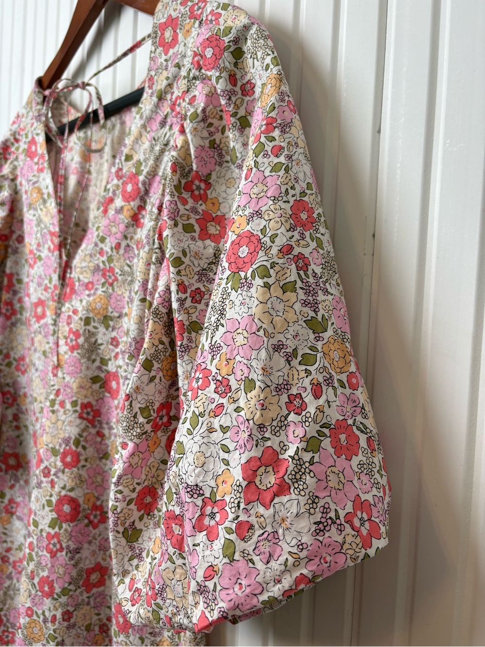 H&M Womens Floral Puff Sleeve Maxi Dress XS Cottagecore Bohemian Peasant Modest - Picture 6 of 16